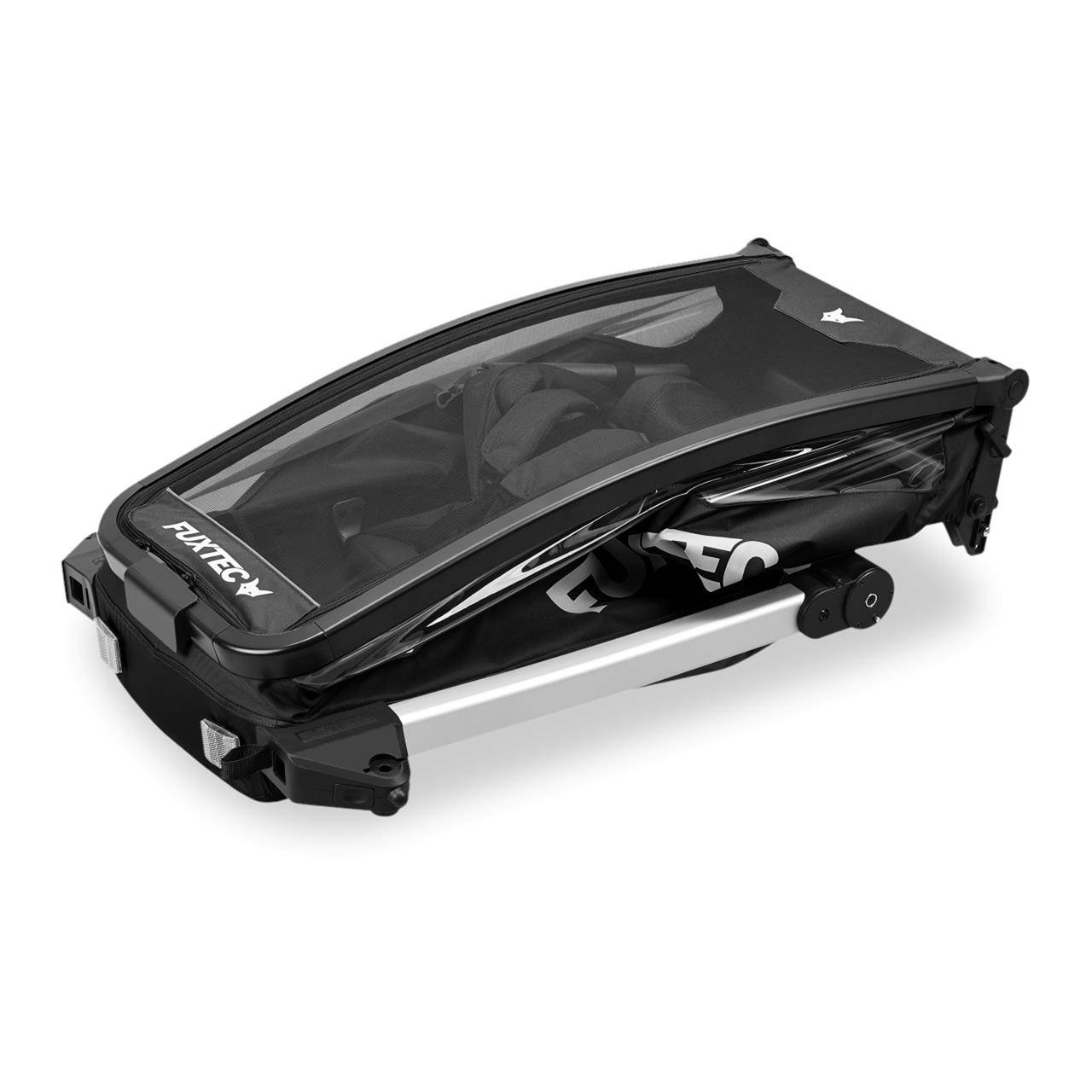 FUXTEC - Remorque vélo enfant FUXTEC FX-FA1S Sport Cruiser Mini - poussette 2-en-1 pliable - roues gonflables - noir - Image 7