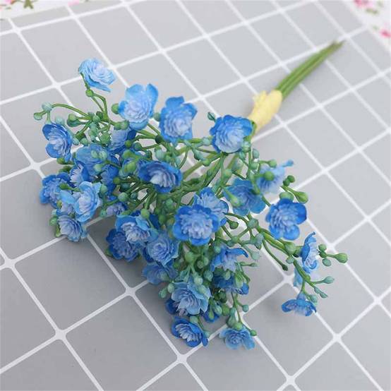 Bouquet de Gypsophile Artificielle Bleu - Lot de 12 Tiges - Décoration Élégante Sans Entretien - Lytech - Image 2