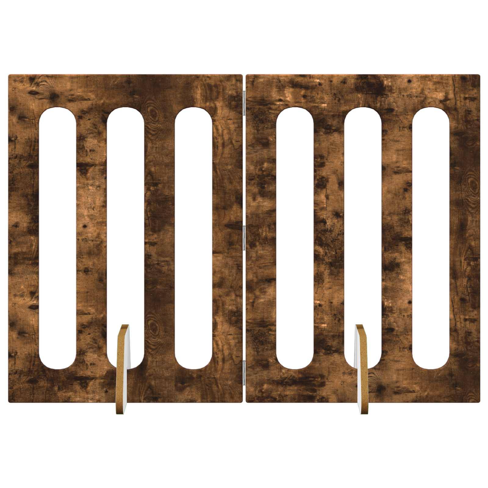 PANGIVO - Clôture pour animaux bois d'ingénierie chêne fumé 100.5 x 38 x 70 cm - PANGIVO - Image 2