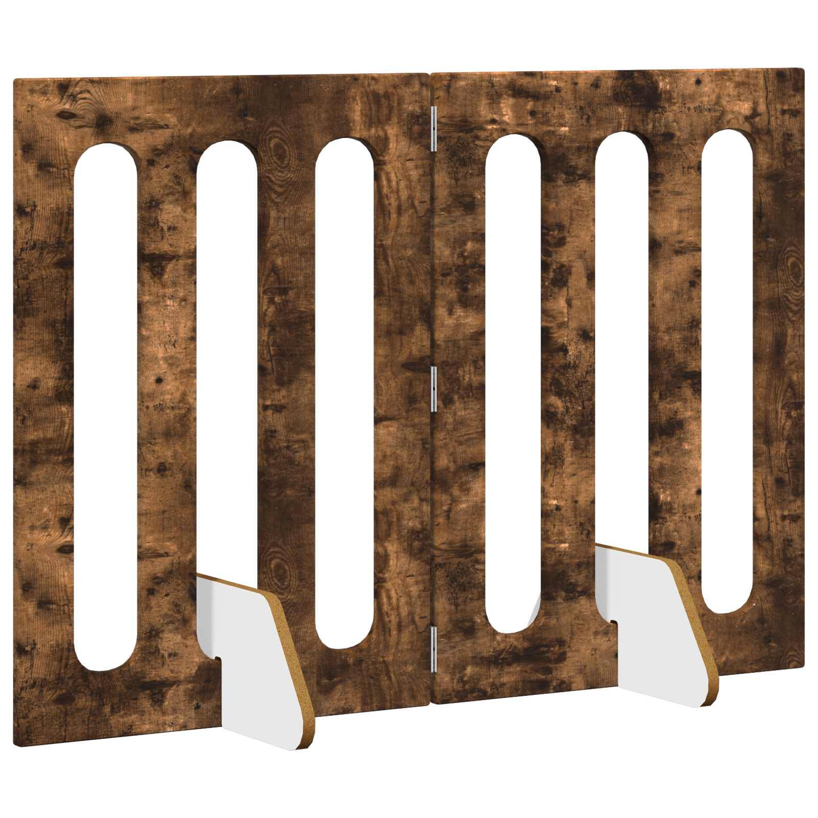 PANGIVO - Clôture pour animaux bois d'ingénierie chêne fumé 100.5 x 38 x 70 cm - PANGIVO - Image 3