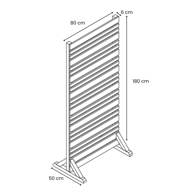 Jardipolys - Brise-vue droit LIGN Z 80 x 180 cm, ép.1,6cm - pin classe 3 FSC ® Jardipolys - Image 5