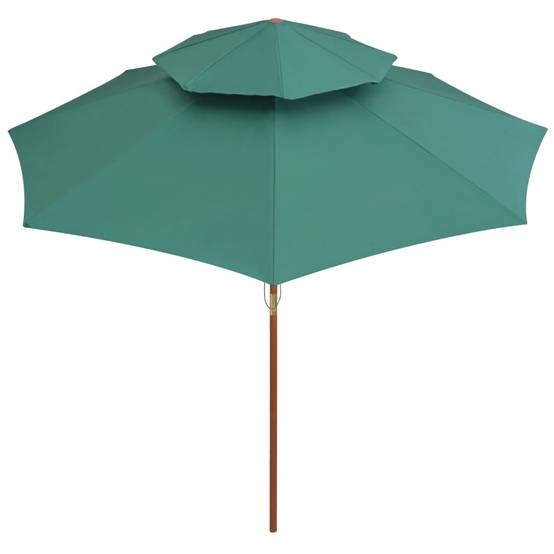 Parasol bois vert 270 x 270 x 259 cm - PANGIVO - Image 3