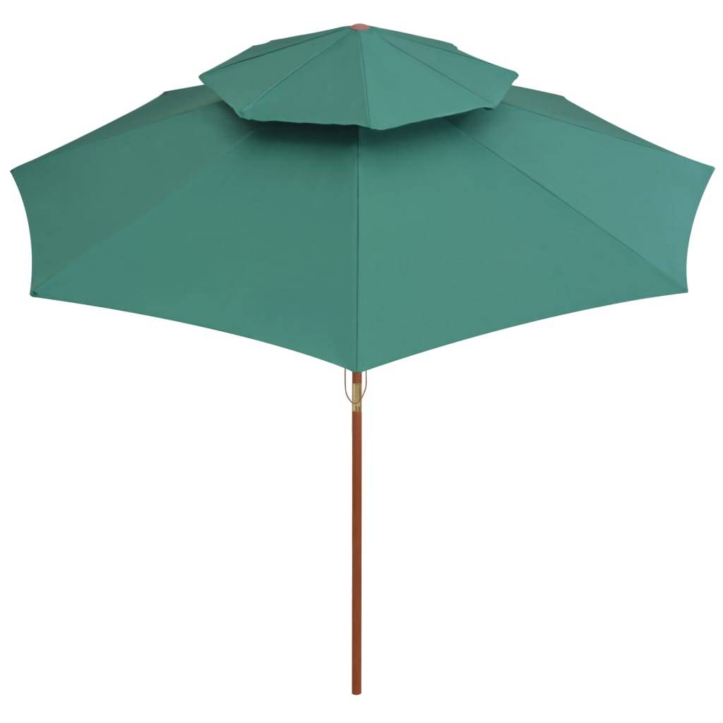 Parasol bois vert 270 x 270 x 259 cm - PANGIVO - Image 3