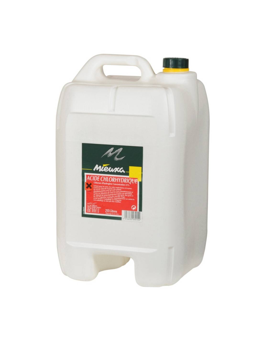Mieuxa - Acide Chlorhydrique 23% - Ph Moins -  20 Litres - Mieuxa