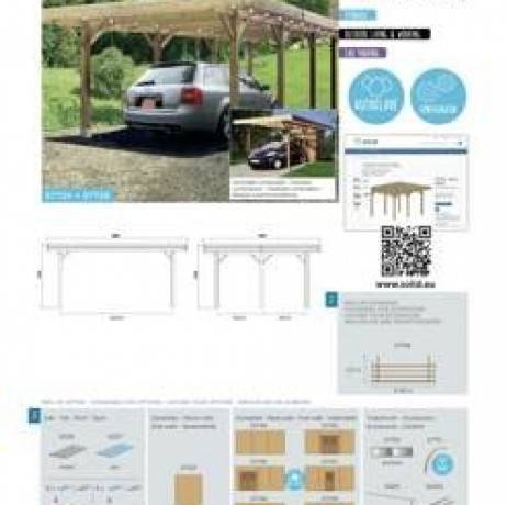 Carport base 6x5 H 2,5m, Ancrage Aucun, Panneaux de toit Aucun - Image 4