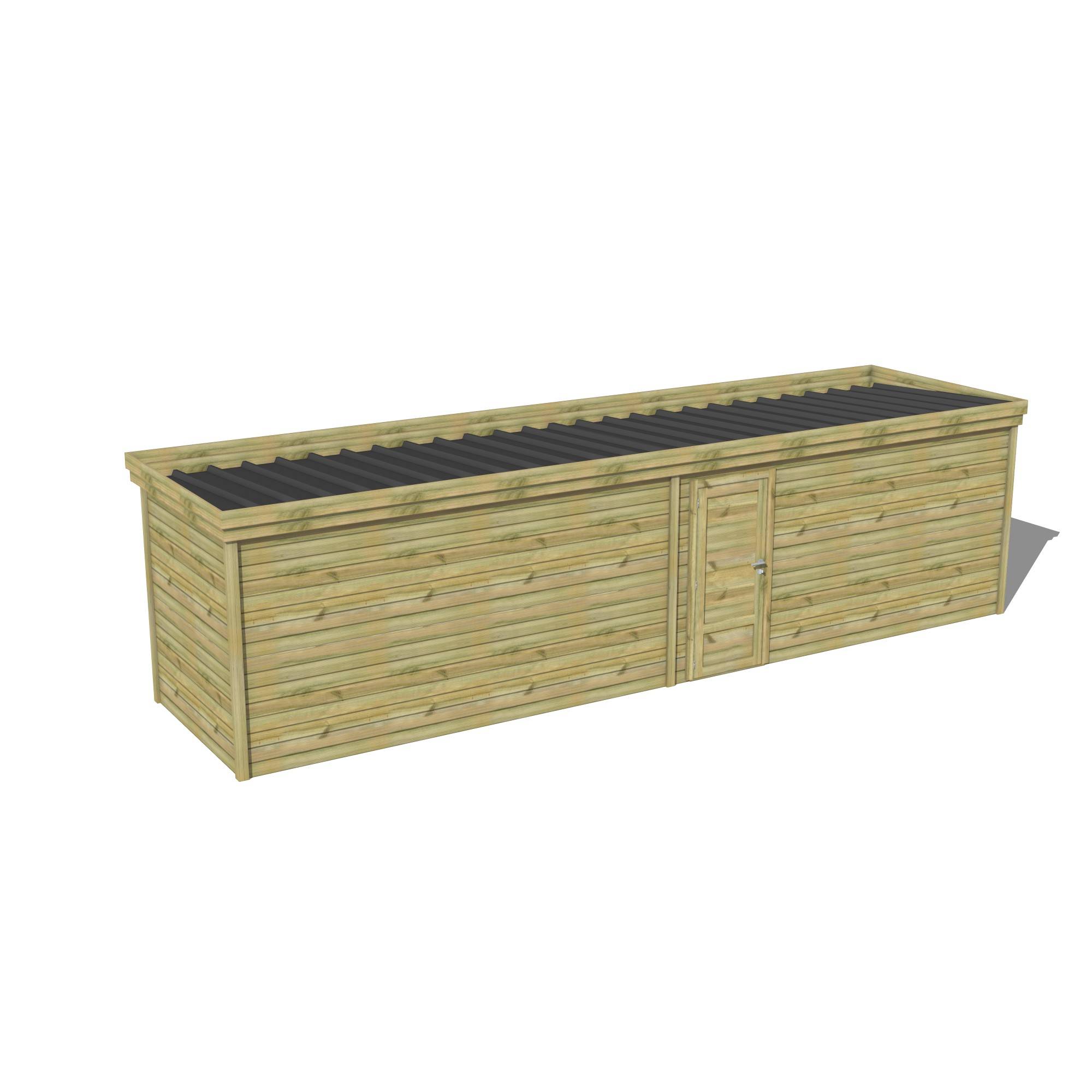 Abri Français - ABRI DE JARDIN bois Pin traité autoclave 27mm - 8,595x2,14m / 18m2 - Bac acier - Abri Français - Image 1