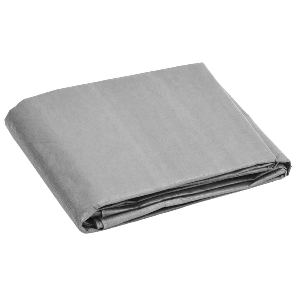 Bâche de Protection PEHD 180g/m² Grand Format pour Jardin et Chantier Gris 6x8 m – ComfortXL Outdoor Living - Image 3