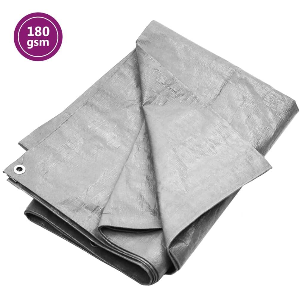 Bâche de Protection PEHD 180g/m² Grand Format pour Jardin et Chantier Gris 6x8 m – ComfortXL Outdoor Living - Image 1