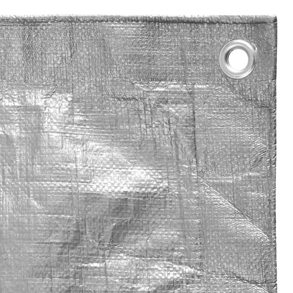 Bâche de Protection PEHD 180g/m² Grand Format pour Jardin et Chantier Gris 6x8 m – ComfortXL Outdoor Living - Image 4