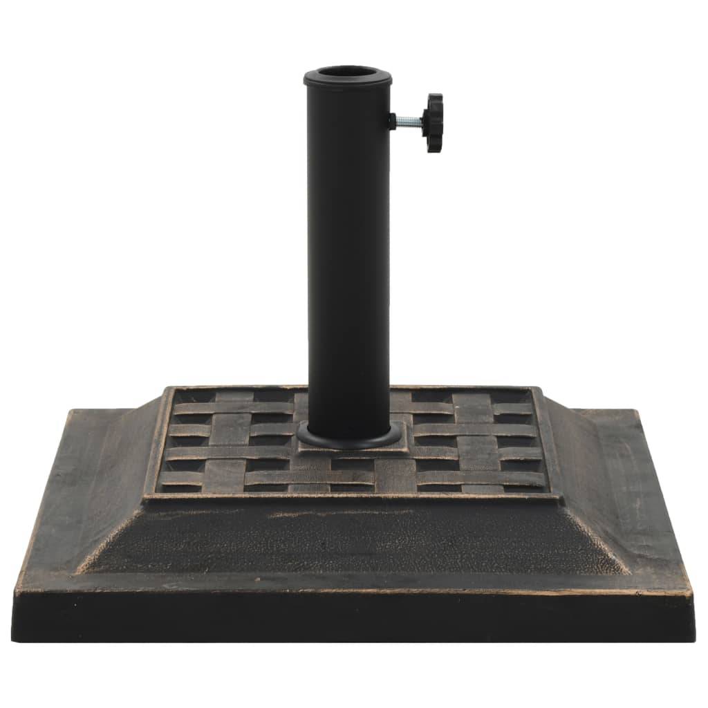 Helloshop26 - Pied base socle carré de parasol résine diamètre de 38 et 48 mm 12 kg bronze - Image 2