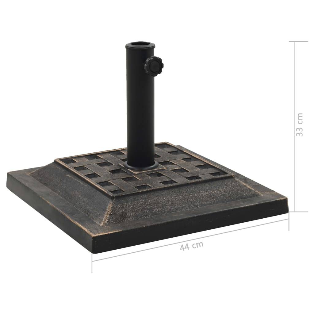 Helloshop26 - Pied base socle carré de parasol résine diamètre de 38 et 48 mm 12 kg bronze - Image 6