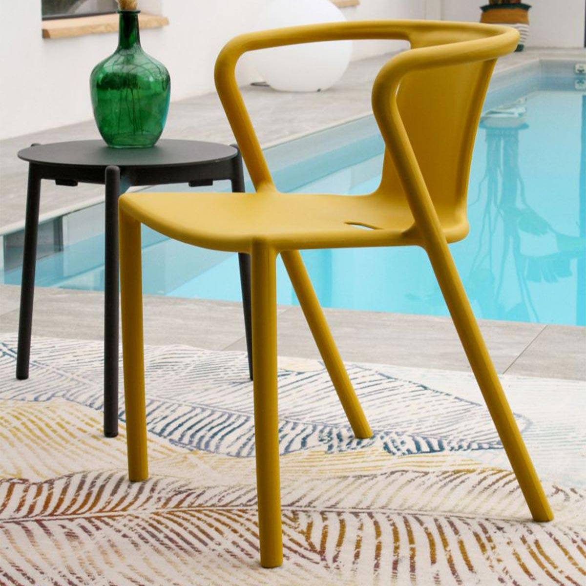 Paris Prix - Fauteuil de Jardin Empilable "Diego" 72cm Moutarde - Image 5