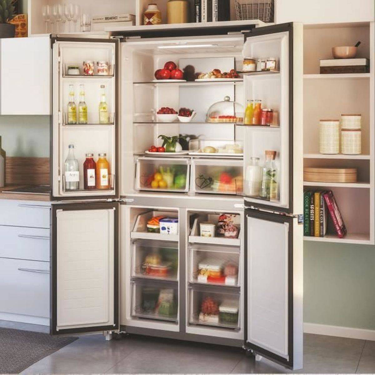 Réfrigérateur congélateur 4 portes 467 L Silver Total No Frost à compresseur Inverter - CANDY - Image 6