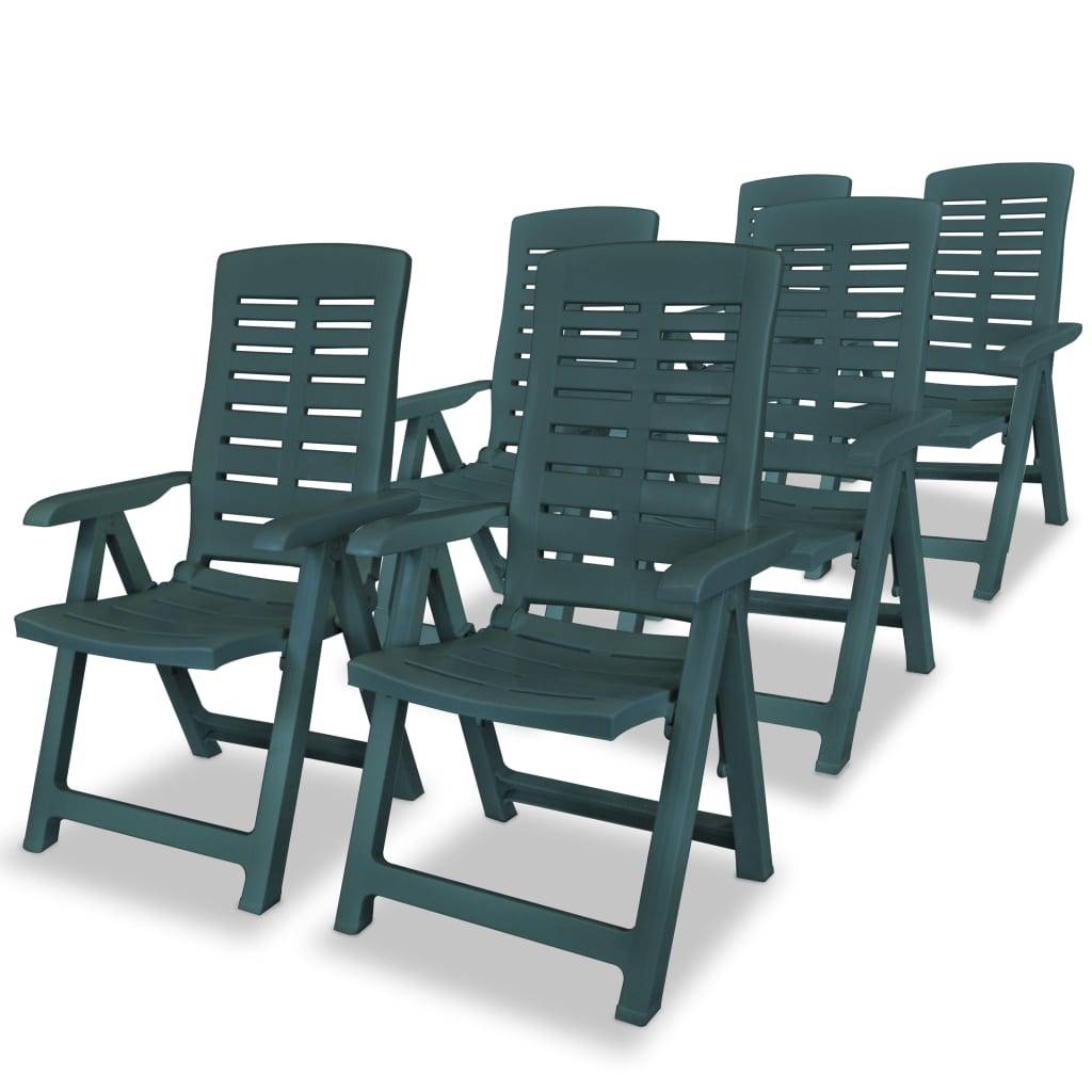 Vidaxl - Ensemble à manger d'extérieur 7 pcs Plastique Vert vidaXL 275080 - Image 9