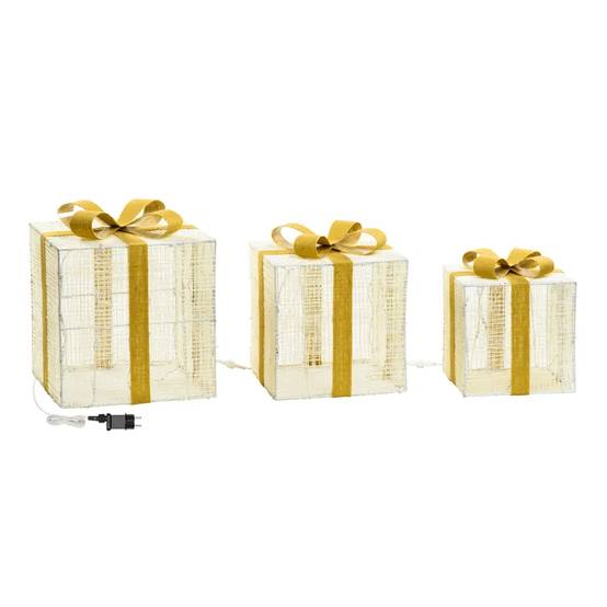 Lotti - Lot 3 Paquets Cadeaux Lumineux 3D H40/35/30cm 240 LED Dual Blanc Chaud/Froid IP44 Lotti - Image 3