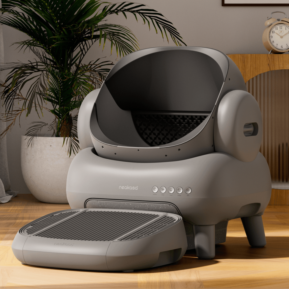 NEAKASA M1 Litière automatique pour grands chats, Grise + Marche pour litière NEAKASA - Image 2
