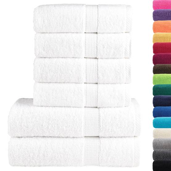 Ensemble de serviettes de qualité supérieure SOLUND 6 pcs blanc Maison Chic - Image 1