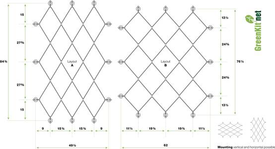 Autre - Support plantes grimpantes 2 positions treillis acier inoxydable Greenkit Net Jakob Rope Systems - Image 7