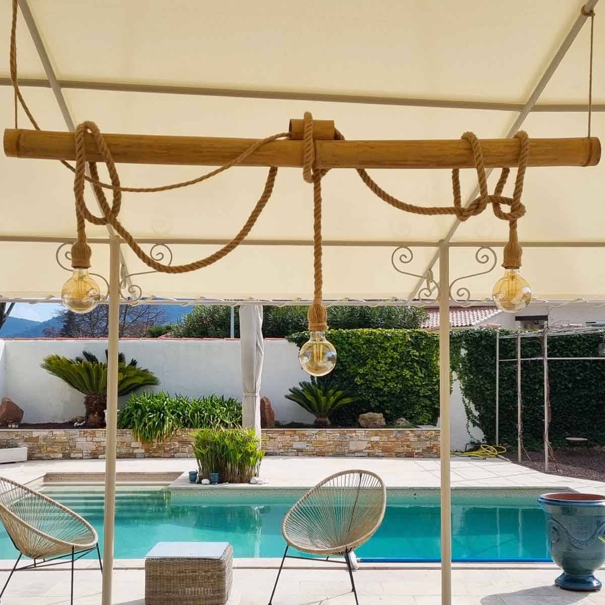 Tecplast - Pack Toile Pergola Ivoire 3x4 m + Sandow Ivoire 20m - Bâche Pergola XP680M2PR Garantie 15 ans - Protection Solaire TECPLAST - Image 3