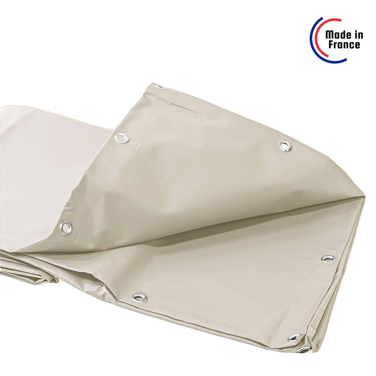 Tecplast - Pack Toile Pergola Ivoire 3x4 m + Sandow Ivoire 20m - Bâche Pergola XP680M2PR Garantie 15 ans - Protection Solaire TECPLAST - Image 7
