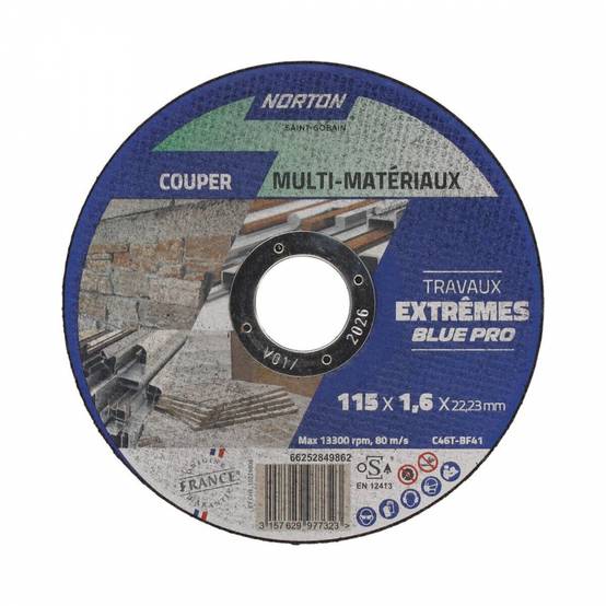 Norton - Disque à tronçonner tous matériaux NORTON 115x1,6