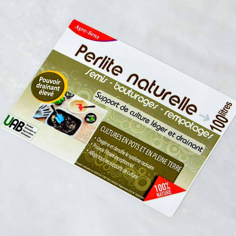 Perlite naturelle pour plantes - Agro Sens - Sac 100 litres - Image 2