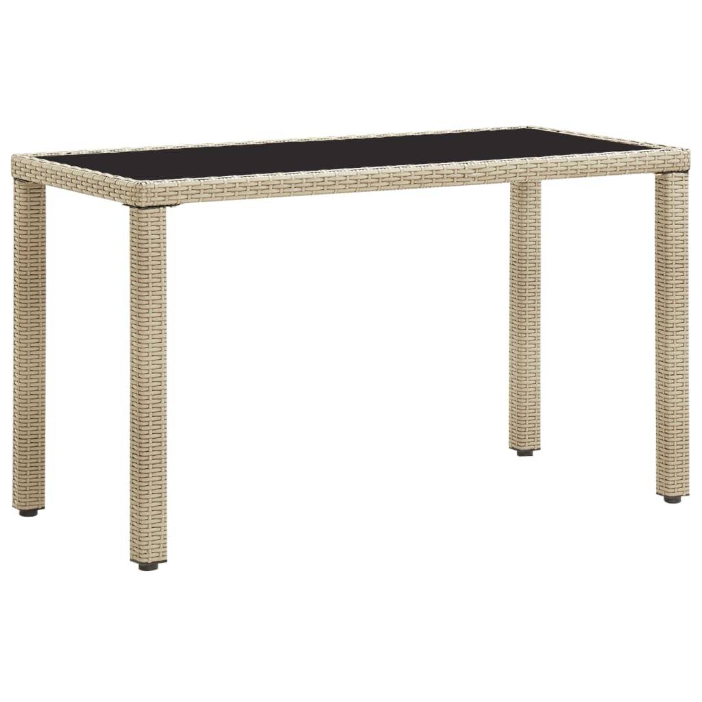 PANGIVO - Table de jardin Résine tressée Beige 123 x 60 x 74 cm - PANGIVO - Image 1