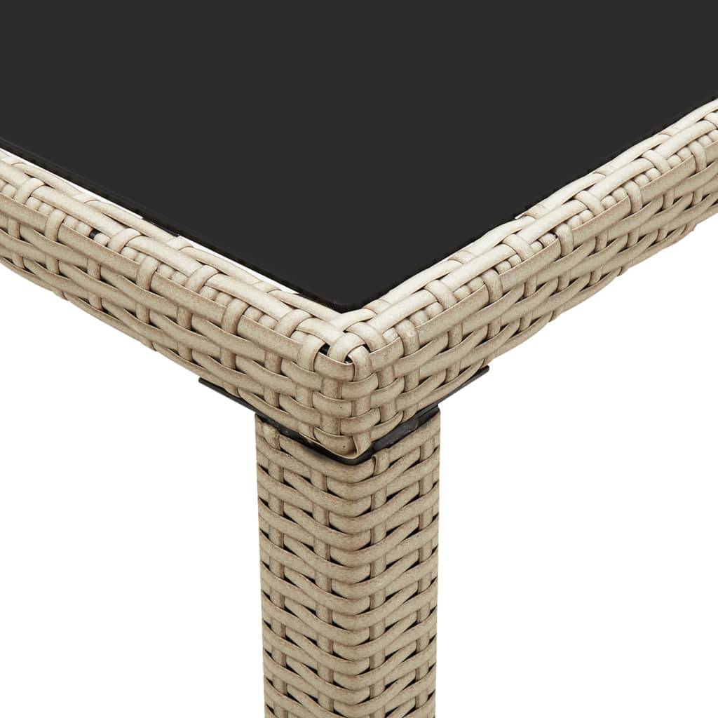 PANGIVO - Table de jardin Résine tressée Beige 123 x 60 x 74 cm - PANGIVO - Image 4