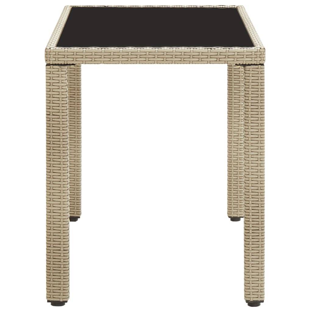 PANGIVO - Table de jardin Résine tressée Beige 123 x 60 x 74 cm - PANGIVO - Image 3
