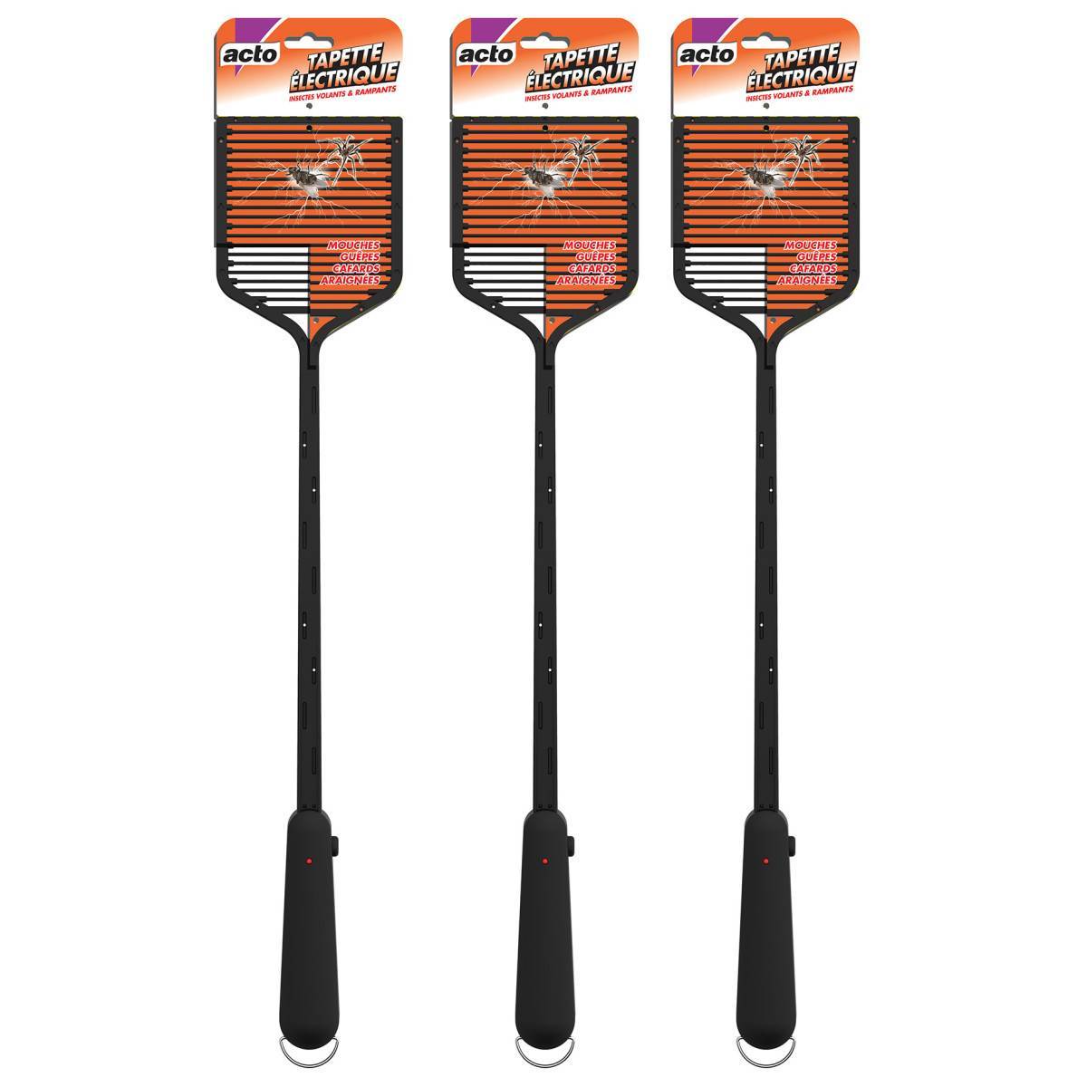 ACTO Tapette Électrique Anti-Insectes - Lot de 3 | Efficacité Immédiate - Image 1