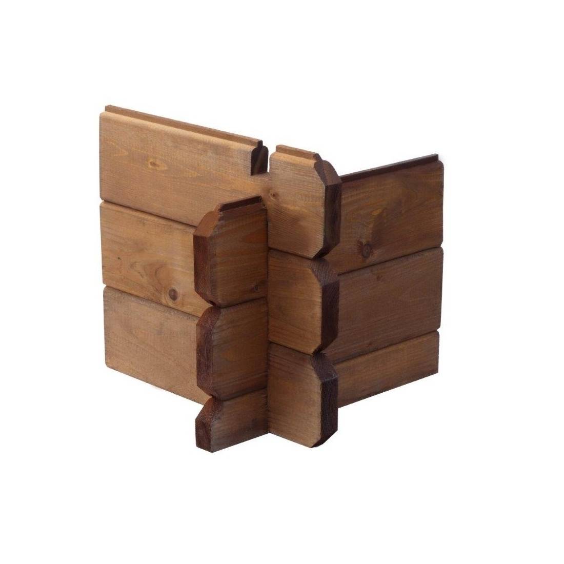 Altanka - Abri de jardin en bois - 15.2m2 - 3.9x3.9m - Traité - Ep. 34mm - Couleur: marron - DOM563 - ALTANKA - Image 5