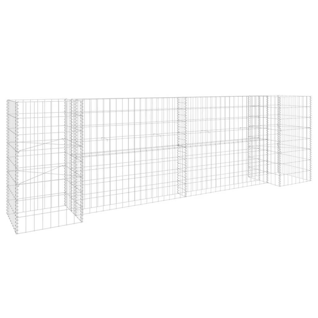Vidaxl - Jardinière à gabion en H Fil d'acier 260x40x80 cm vidaXL 145660 - Image 2