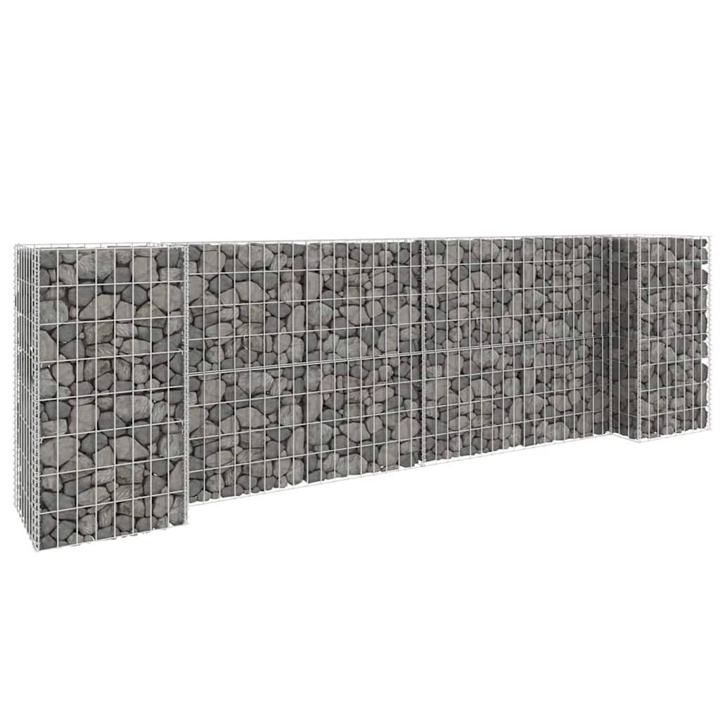 Vidaxl - Jardinière à gabion en H Fil d'acier 260x40x80 cm vidaXL 145660 - Image 1