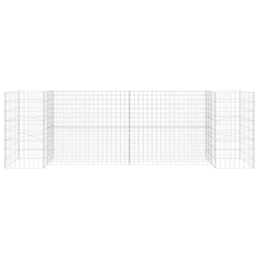 Vidaxl - Jardinière à gabion en H Fil d'acier 260x40x80 cm vidaXL 145660 - Image 7