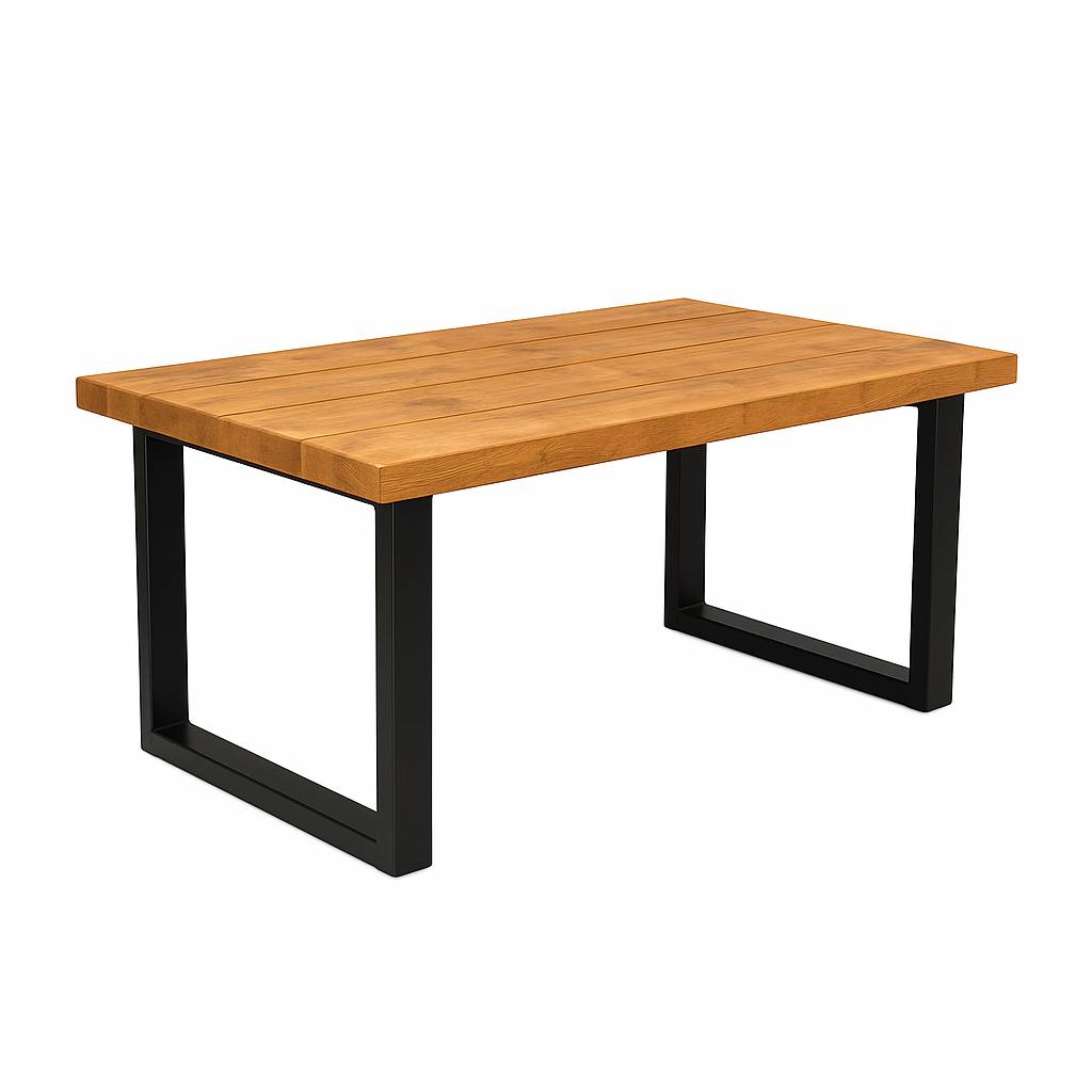 Table d'extÃ©rieur Ã©paisse faite Ã  la main - ChÃªne moyen - Image 2