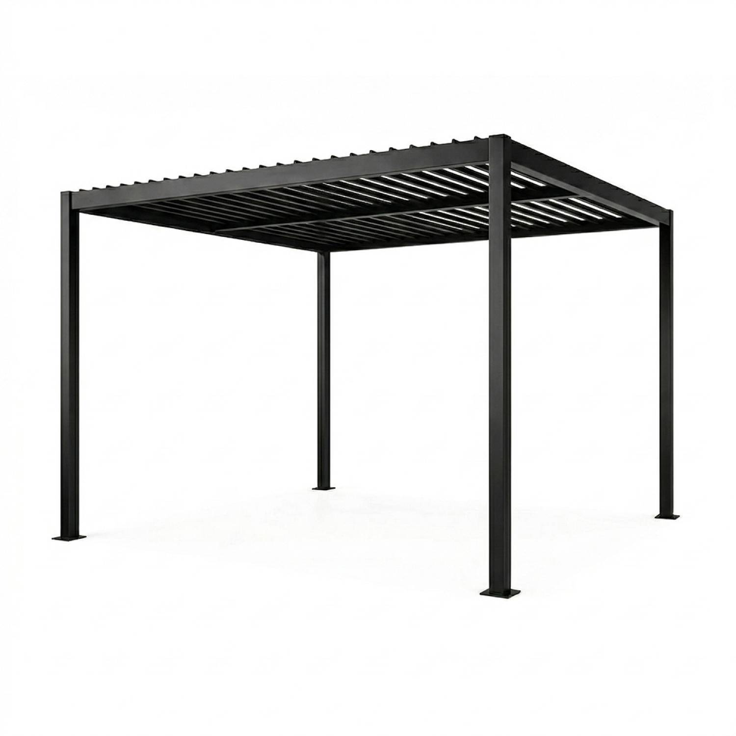 Pergola bioclimatique aluminium et acier lames orientables 3x3m CORFU - Image 1