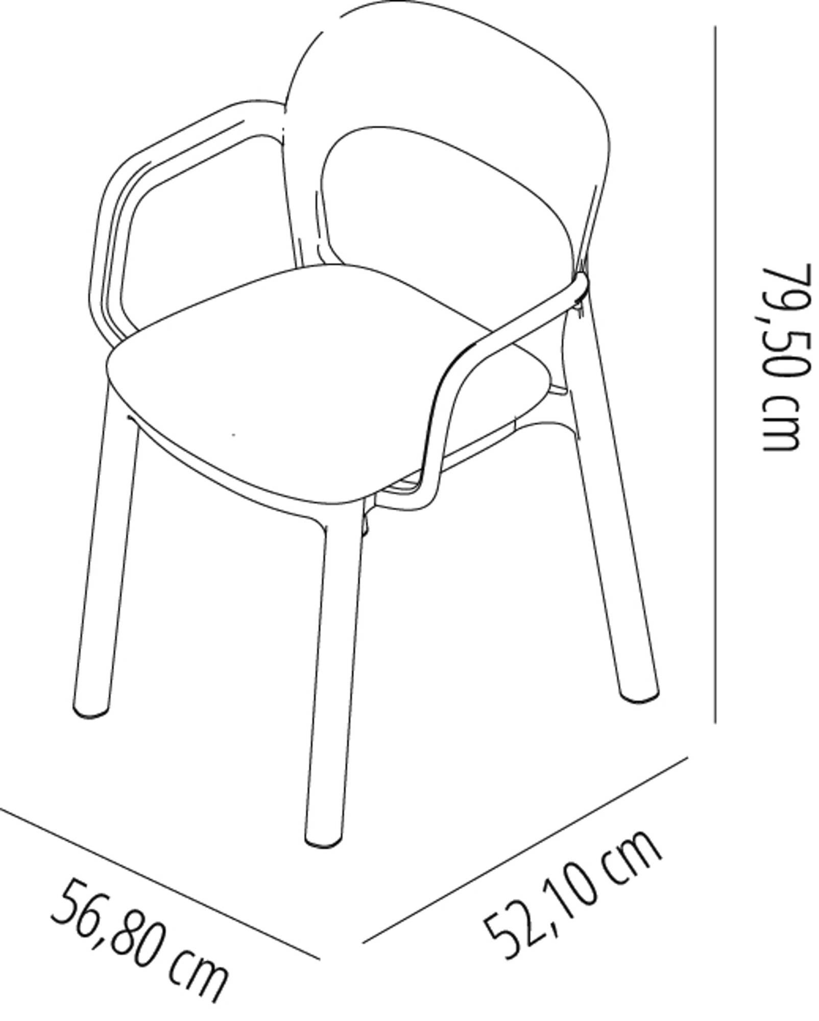 Garbar - Fauteuils Ona garbar plastique blanc rouge (Lot de 4) - Image 2