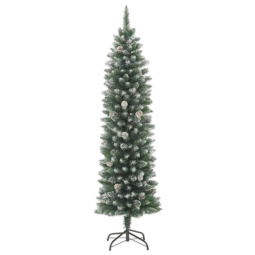 ComfortXL - Sapin de Noël Crayon 180 cm Effet Neige, Idéal Petits Espaces, avec 300 LED et Boules – ComfortXL Outdoor Living - Image 5