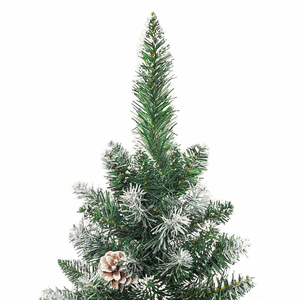 ComfortXL - Sapin de Noël Crayon 180 cm Effet Neige, Idéal Petits Espaces, avec 300 LED et Boules – ComfortXL Outdoor Living - Image 8