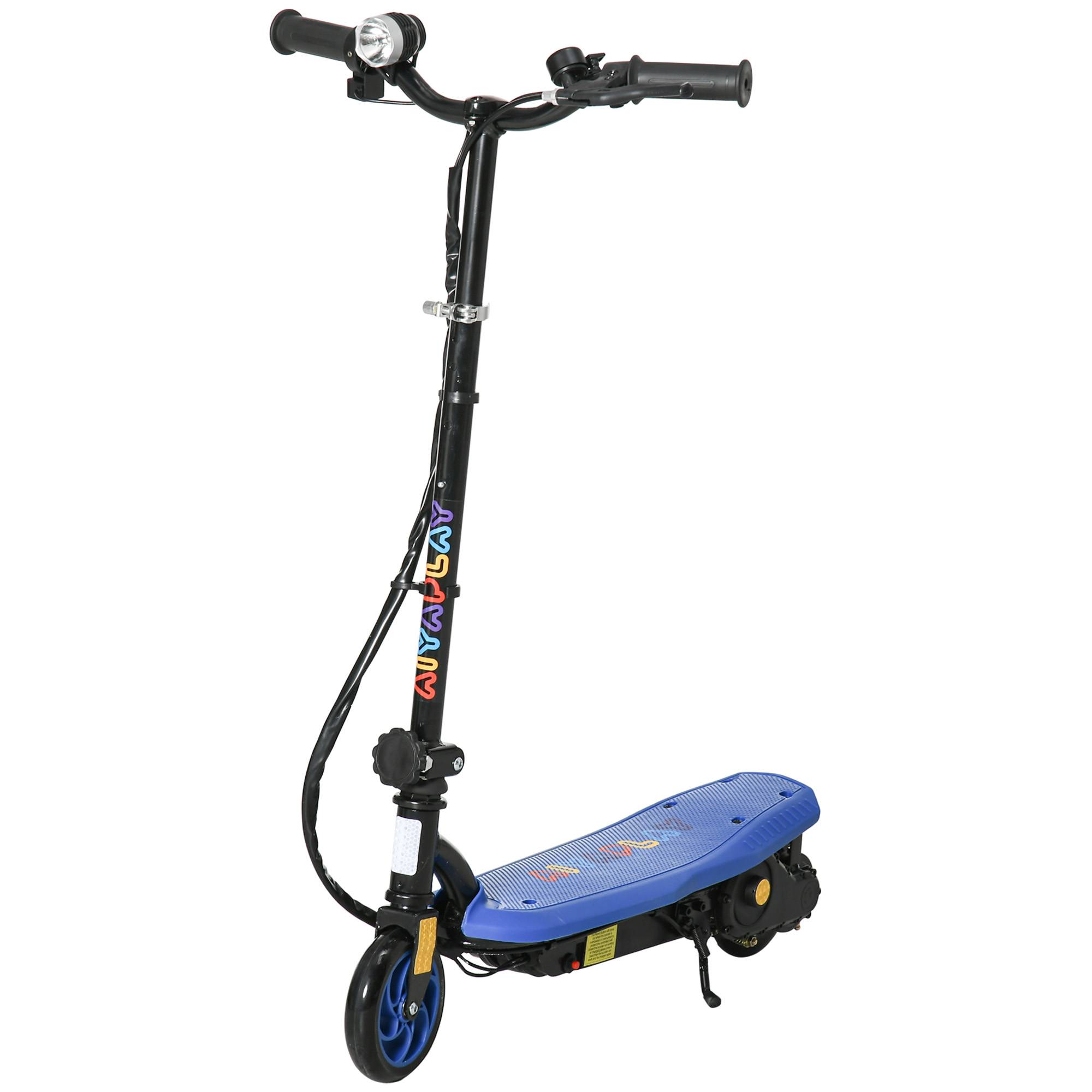 Sans Marque - Trottinette électrique enfants 7-14 ans pliable phare LED roues frein 12 km/h bleue - Image 1