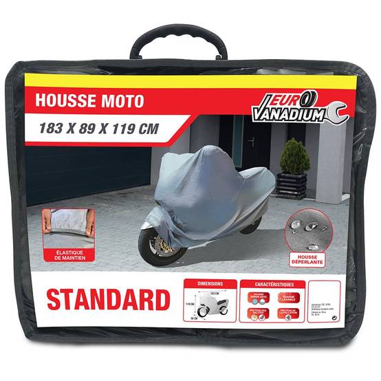 Euro Vanadium - Housse pour moto - intérieur 183 x 89 x 119 Gris - Image 4