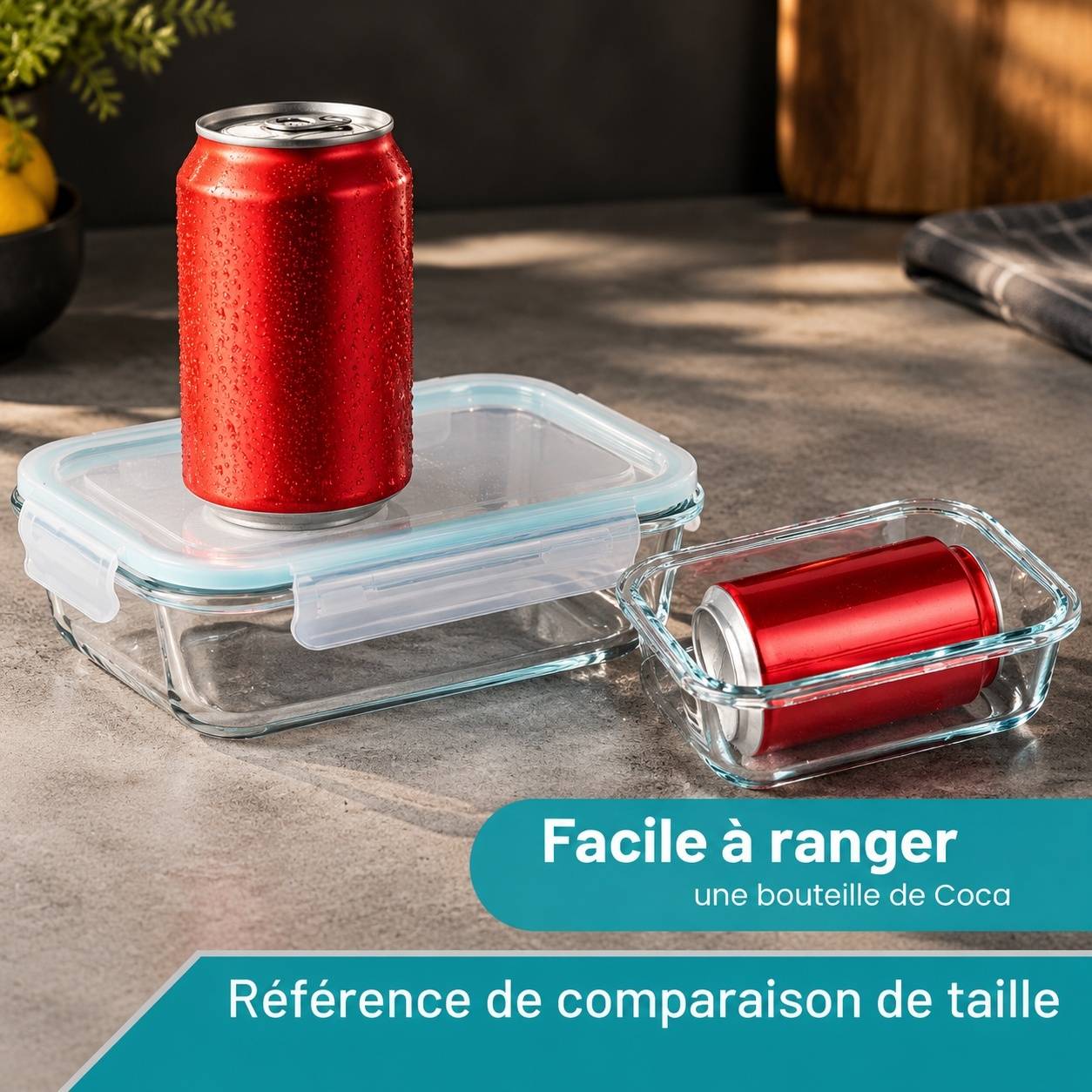 Lot de 8 Contenants en Verre avec Couvercles pour Micro-ondes et Congélateur - Image 6