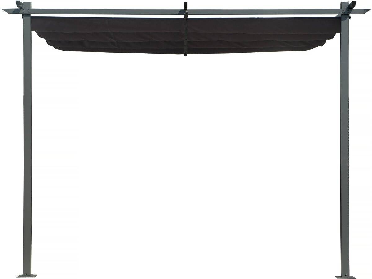 Pergola Adossée Avec Toit Rétractable - 3 X 3 M - Gris Anthracite -habitat Et Jardin - Image 4
