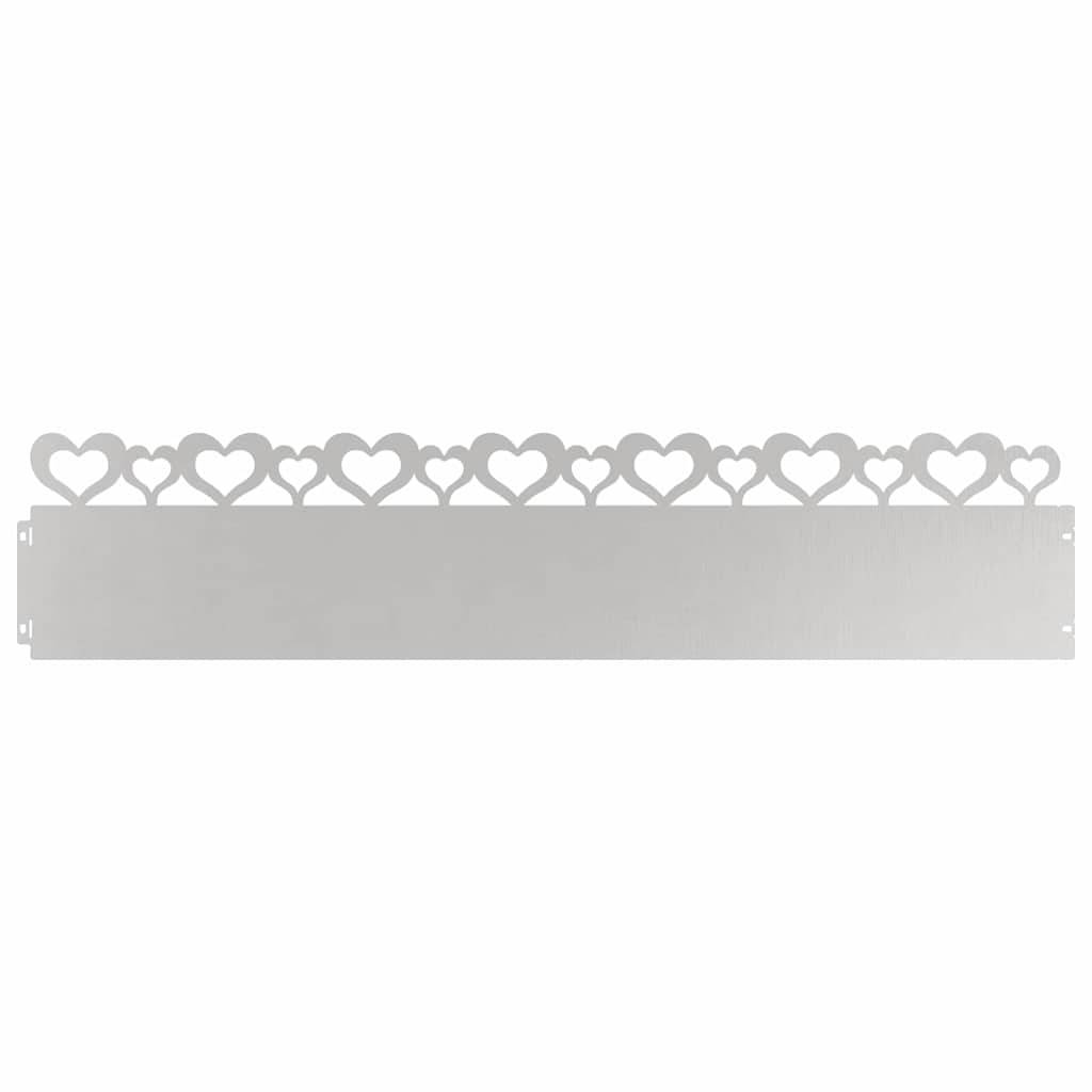 Lot 30 bordures pelouse acier inoxydable jardin allée délimitation claire 103x22cm argent - ComfortXL Outdoor Living - Image 2