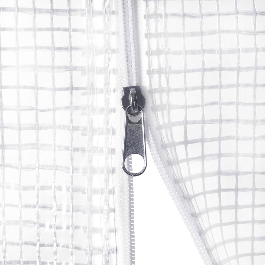 Serre Tunnel Jardin Acier Galvanisé 60m² Blanc Protection Cultures 20x3x2m - ComfortXL Outdoor Living - Image 7
