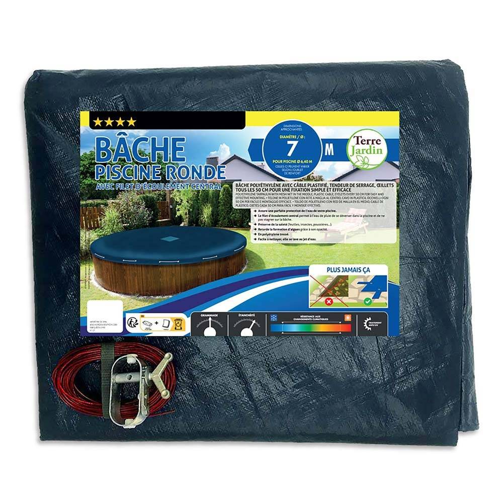Terre Jardin - Bâche piscine ronde 700 cm traitée anti-UV - TERRE JARDIN - Image 9