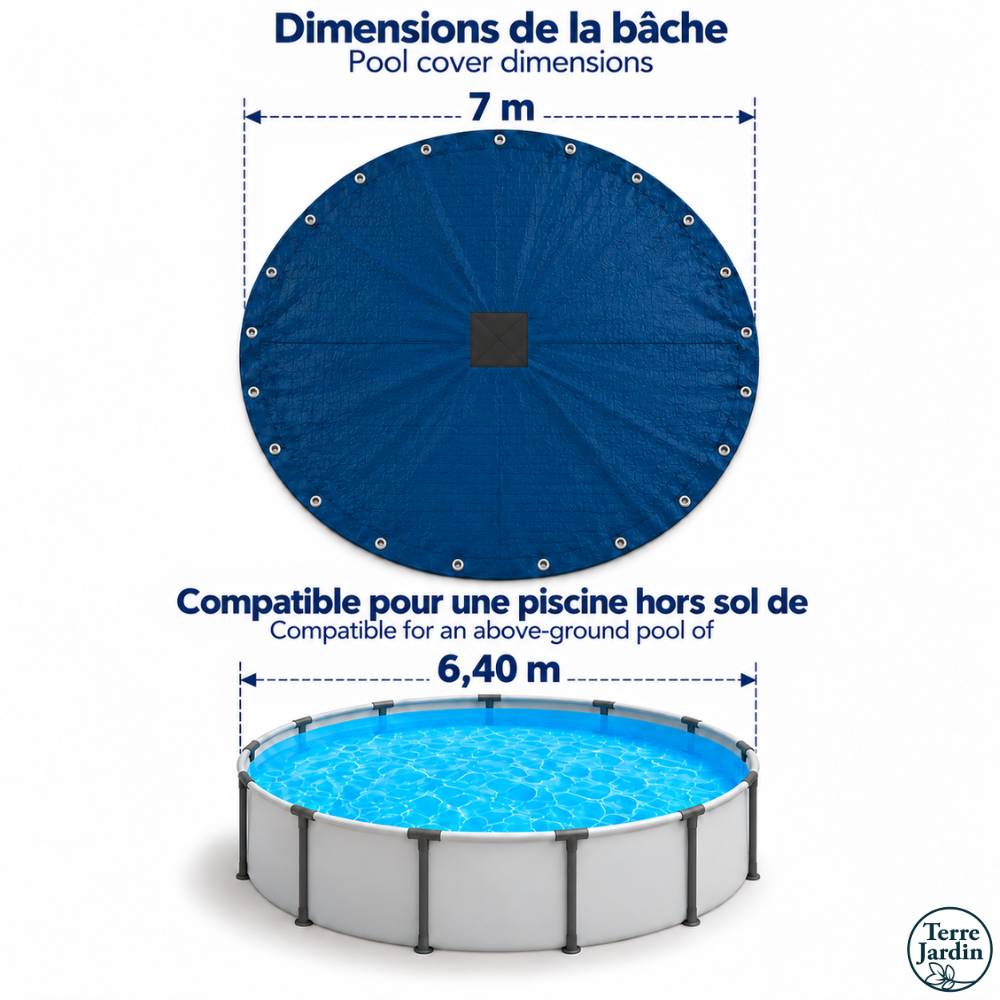 Terre Jardin - Bâche piscine ronde 700 cm traitée anti-UV - TERRE JARDIN - Image 2
