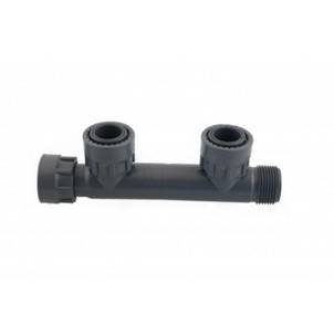 Dura - Collecteur 2 sorties PVC - 1" Mâle x 1" Femelle x 1" Femelle Dura