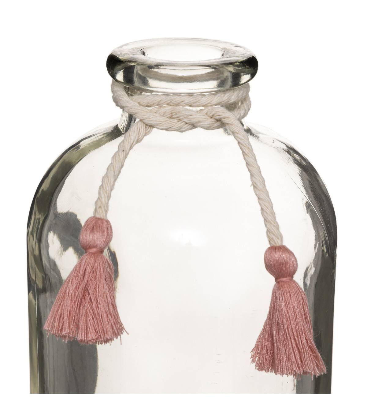 Vase en Verre avec Message et Pompons H 25 cm - Image 2