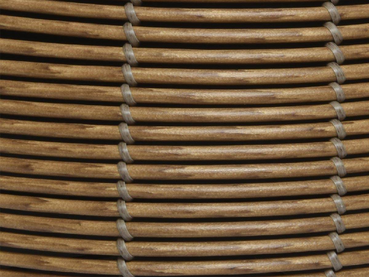 Jardideco - Lot de 2 cache-pots en polyrotin brun clair rond sur pieds - Jardideco - Image 2